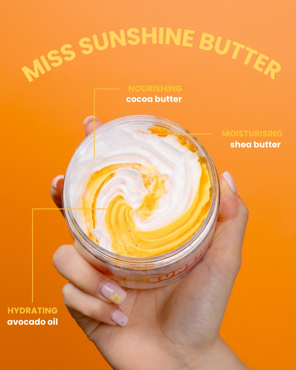 Enjoy Miss Sunshine ☀️  both inside and outside of the bathroom this Summer 🏖️ with our fragranced Whipped Body Butters! 😎

Formulated with hydrating 💦  ingredients in a rich whipped texture for summer-ready skin ☀️

Tags: #ilovecosmetics #summerready #summerskin