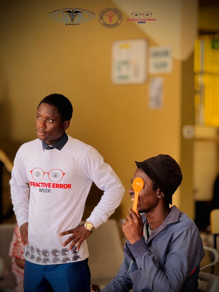 Dr_Onset's tweet image. As part of Refractive Error Week, I had the pleasure of joining @osagknustgh for a successful free eye screening at the College of Science today. Honoured to play a role in promoting clearer vision 

#refractiveerrorweek