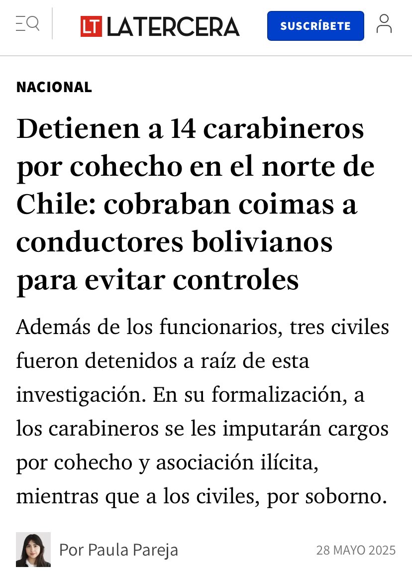 Nuevo caso de corrupción en Carabineros, dan de baja a 9 funcionarios  vinculados a receptores que falsificaban documentos para retirar y apropiarse de vehículos. Se une a casos en el Norte por contrabando y droga (Ejército). Clave qué instituciones prevengan actos de corrupción.