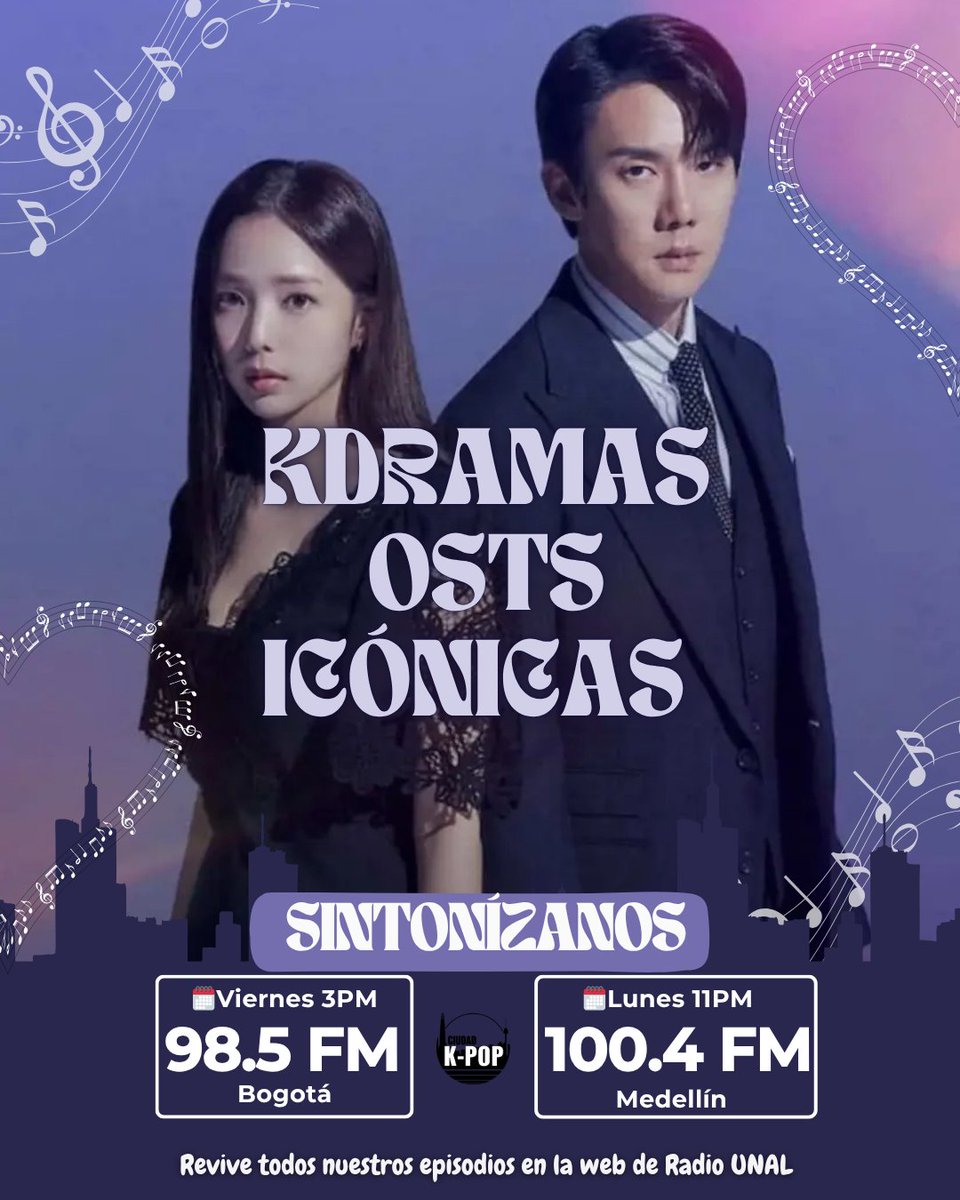 🍿NUEVO PROGRAMA📺

El programa de esta semana, es un recorrido por algunos de los OSTs más icónicos de los dramas coreanos: canciones que marcaron generaciones, que acompañaron lágrimas y sonrisas. Aquí encontrarás no solo títulos, sino emociones encapsuladas en notas