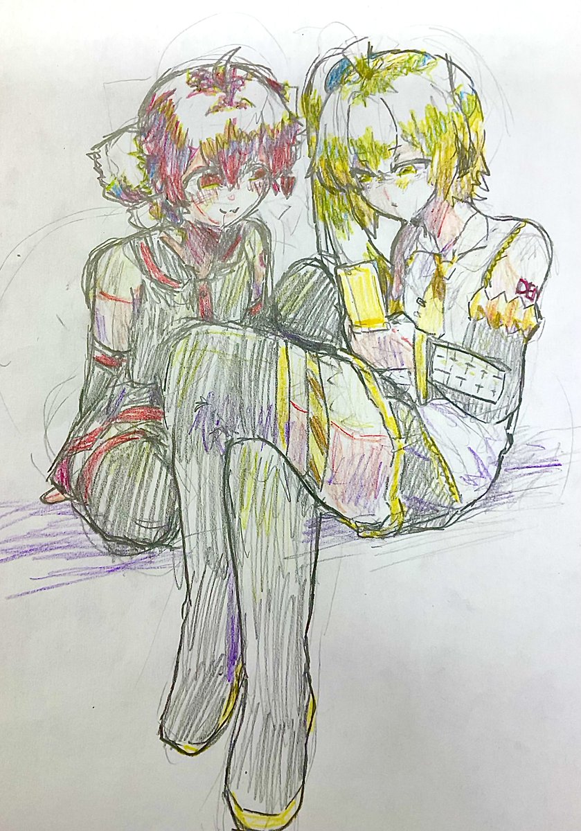 Anbuburu's tweet image. More Vocaloid doodles from last month, I forgor to post 💔