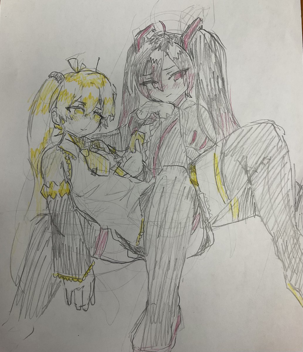 Anbuburu's tweet image. More Vocaloid doodles from last month, I forgor to post 💔