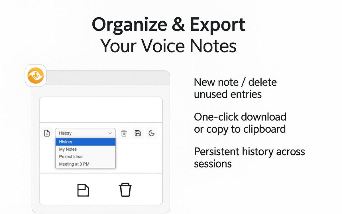 SpeechTextAI's tweet image. Meet AI Voice Note Taker: a Chrome extension for live voice to text transcription.
98% accuracy (thanks to SpeechText.AI technology), 30+ languages, auto-punctuation, history autosave, light/dark themes, privacy-first.
Try now 👉 chrome.google.com/webstore/detai…