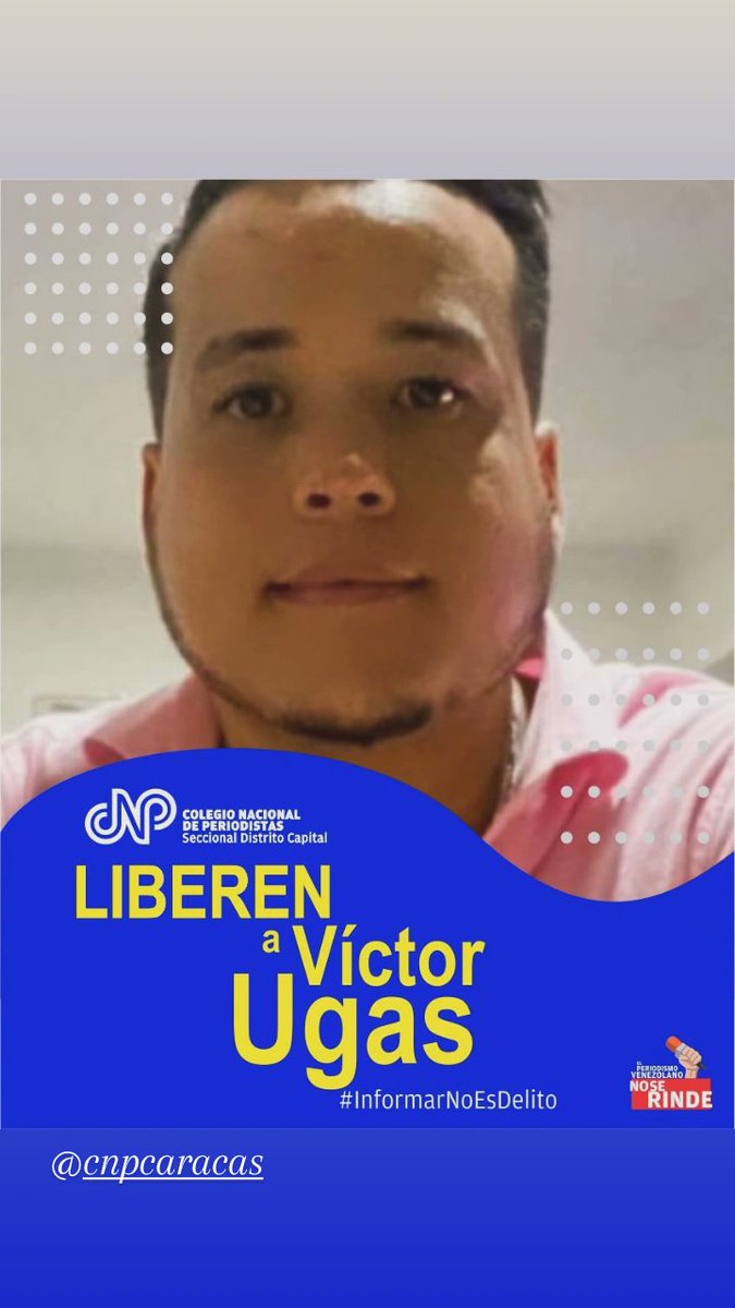 #2Jul #LibertadDePrensa | El comunicador venezolano Víctor Ugas sigue enfrentando la represión. Detenido arbitrariamente en agosto de 2023, acusado de "instigación al odio" tras un altercado, permanece en prisión sin debido proceso. #LiberenAVictorUgas