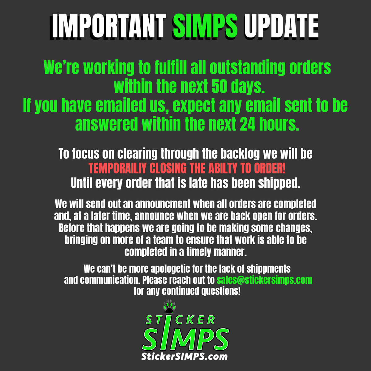 Sticker SIMPS: Custom Stickers/FREE Back-Printing! tweet media