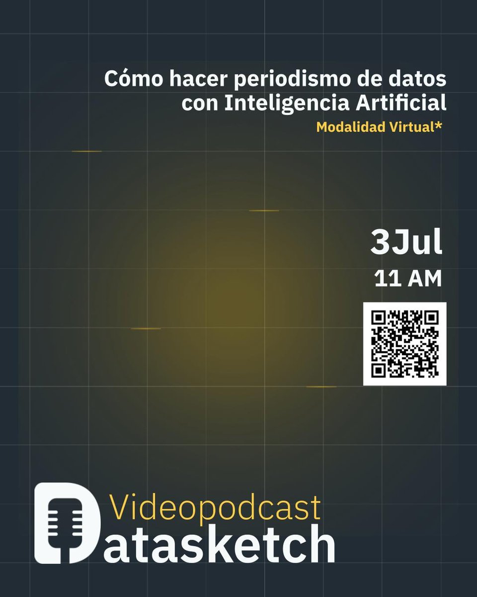 Claudia Báez (@claudibaez) on Twitter photo ¿Cómo hacer periodismo de datos con IA? Mañana estaré en el vídeopodcast de <a href="/EsDatasketch/">Datasketch</a> hablando de las nuevas técnicas que deben adquirir los periodistas de datos y de investigación en la era de la IA. Únanse mañana a esta conversación con <a href="/jpmarindiaz/">jpmarindiaz</a> lu.ma/wsajy85q ¿Cómo hacer periodismo de datos con IA? Mañana estaré en el vídeopodcast de <a href="/EsDatasketch/">Datasketch</a> hablando de las nuevas técnicas que deben adquirir los periodistas de datos y de investigación en la era de la IA. Únanse mañana a esta conversación con <a href="/jpmarindiaz/">jpmarindiaz</a> lu.ma/wsajy85q
