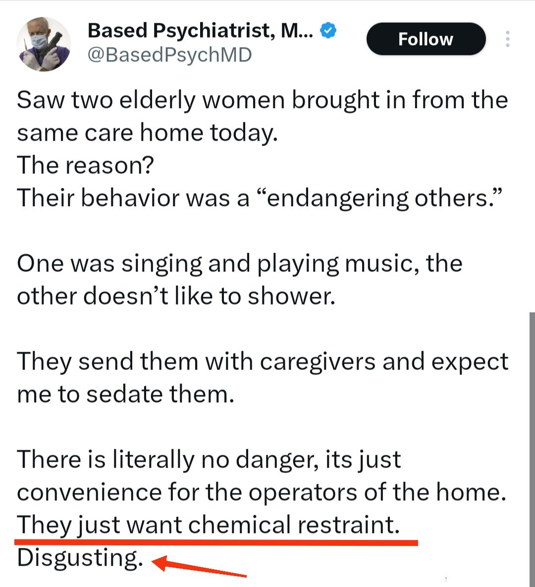 CapitalistFraud's tweet image. I don't understand why this psychiatrist thinks it's wrong to zombify the elderly when psychiatry does it to everyone else 🤔