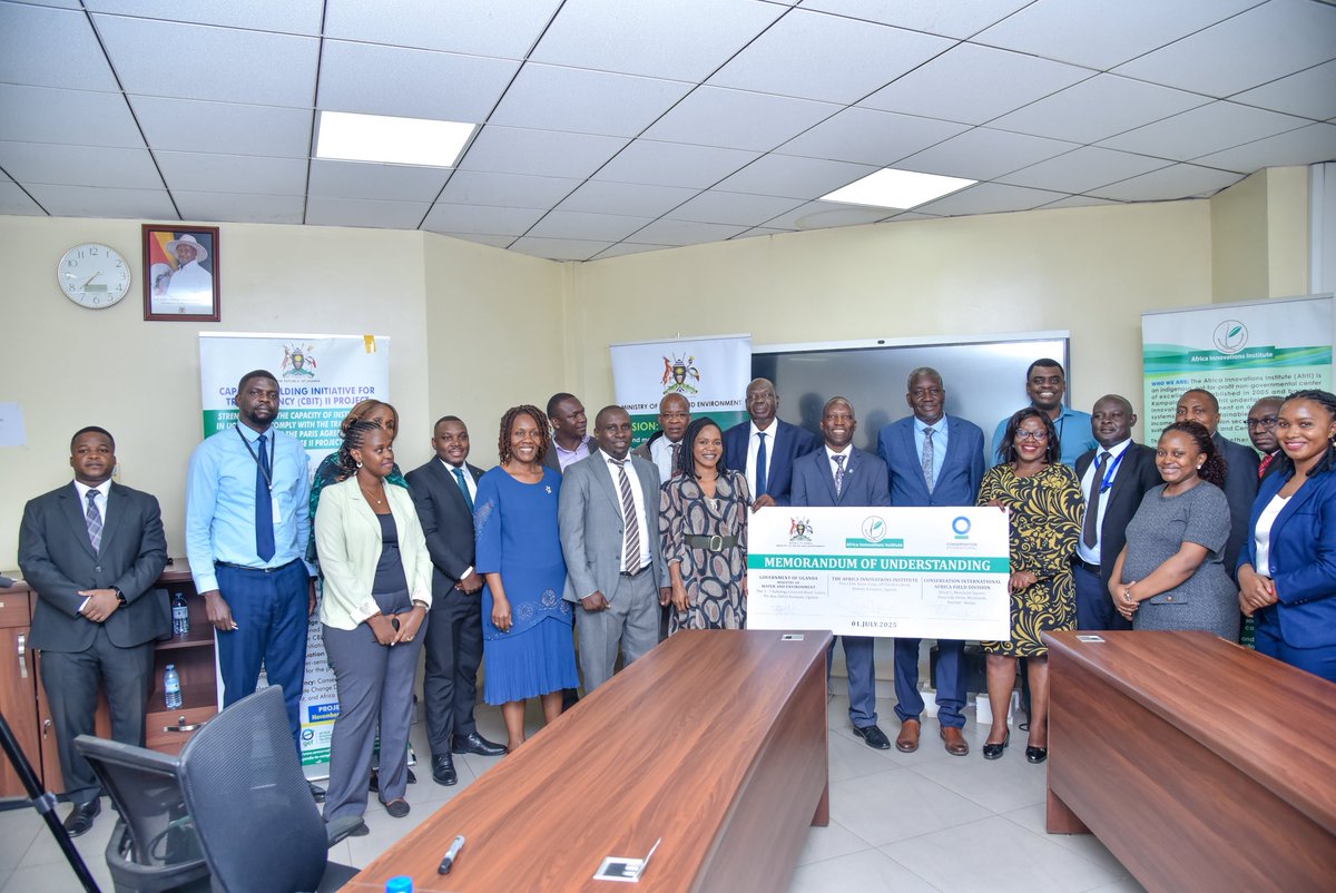 MINISTRY OF WATER AND ENVIRONMENT 🇺🇬 (@min_waterug) on Twitter photo #MWEworks: A Memorandum of Understanding (MoU) between <a href="/min_waterUg/">MINISTRY OF WATER AND ENVIRONMENT 🇺🇬</a> (MWE), the <a href="/afr_ii/">Africa Innovations Institute (AfrII)</a> (AfrII), and <a href="/ConservationOrg/">Conservation Intl</a> (CI) was signed on July 1, 2025 at the Ministry headquarters in Luzira, Kampala, Uganda. #MWEworks: A Memorandum of Understanding (MoU) between <a href="/min_waterUg/">MINISTRY OF WATER AND ENVIRONMENT 🇺🇬</a> (MWE), the <a href="/afr_ii/">Africa Innovations Institute (AfrII)</a> (AfrII), and <a href="/ConservationOrg/">Conservation Intl</a> (CI) was signed on July 1, 2025 at the Ministry headquarters in Luzira, Kampala, Uganda.