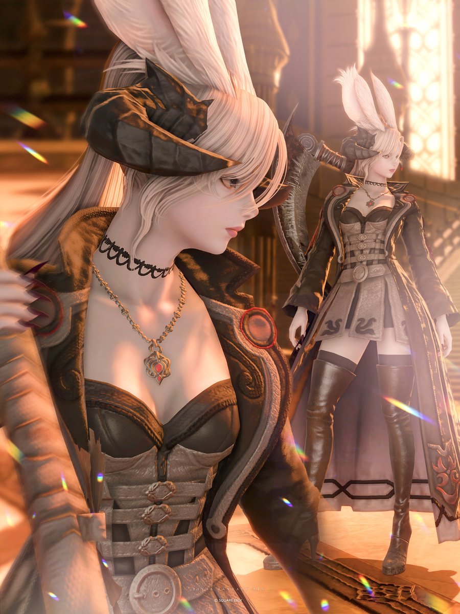 nmnn_mn's tweet image. 魔戒闘師・刃・陰 #FF14 #ヴィエラ
