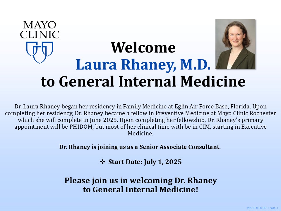 Please join us in welcoming Dr. Laura Rhaney to our GIM team as a Senior Associate Consultant!