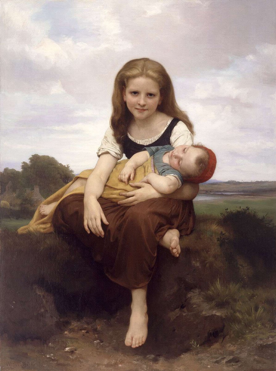 The Elder Sister #artbots #bouguereau