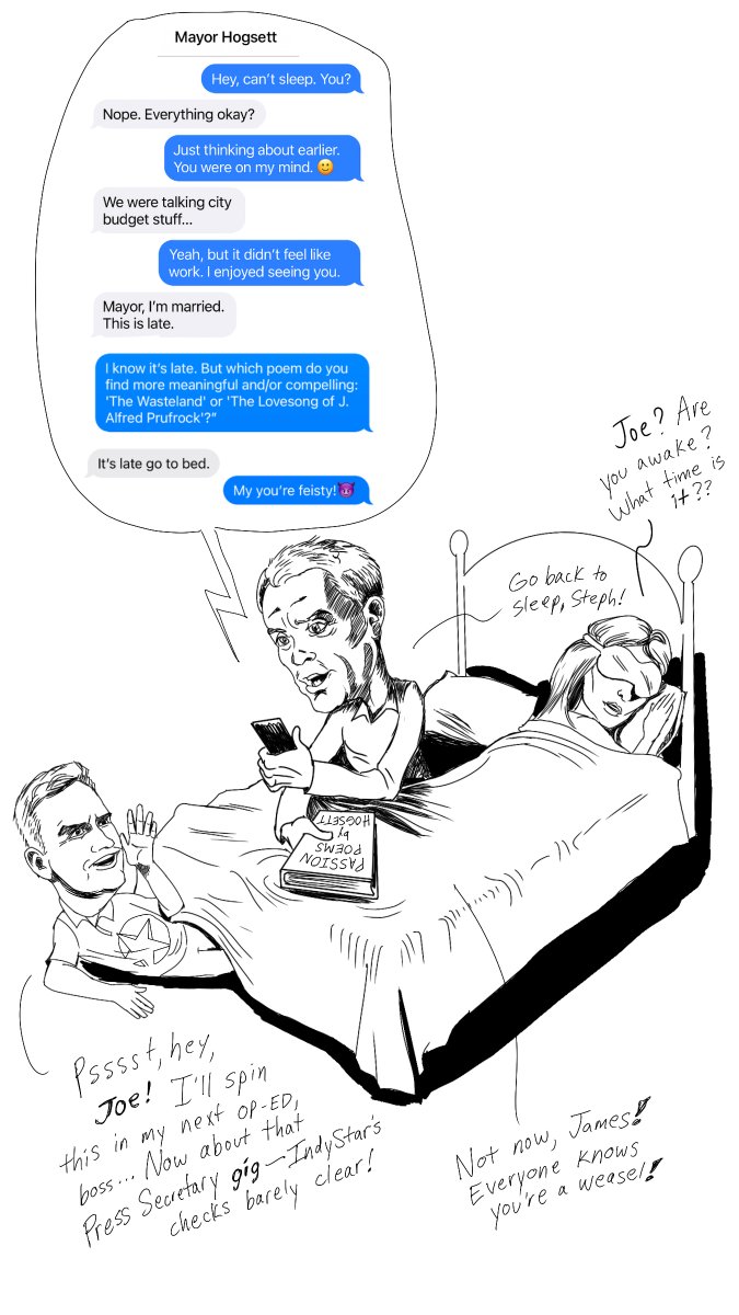 Mr. Crabatious (@mrcrabatious) on Twitter photo Hogsett says his late-night texts were “normal.”
If this is normal, Indianapolis deserves so much better.
Midnight messages. Married staff. A Hogsett apologist under the bed.
Welcome to the mayor’s idea of leadership.
#IndyPolitics, #HogsettResign, <a href="/IndyCouncil/">Indianapolis City-County Council</a> <a href="/MCYD317/">Marion County Young Dems</a>, Hogsett says his late-night texts were “normal.”
If this is normal, Indianapolis deserves so much better.
Midnight messages. Married staff. A Hogsett apologist under the bed.
Welcome to the mayor’s idea of leadership.
#IndyPolitics, #HogsettResign, <a href="/IndyCouncil/">Indianapolis City-County Council</a> <a href="/MCYD317/">Marion County Young Dems</a>,