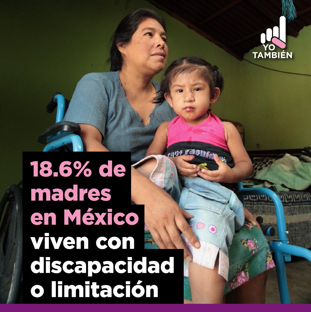 YoTambien's tweet photo. En mayo de 2023, con datos del Censo de Población y Vivienda 2020, INEGI informó que en México habían 2 millones 464 mil 099 mujeres mayores de 12 años con alguna discapacidad o limitación madres de por lo menos un hijo. ♿️🤰🏻

A dos años, y con cifras actualizadas de la Encuesta Nacional de la Dinámica Demográfica (ENADID), INEGI revela que el número aumentó a 3 millones 945 mil 228 mujeres. 👩🏻‍🍼

Además, comparte información socio-demográfica como los bloques etarios de mayor densidad, escolaridad y estado conyugal. 

🔗 Para conocer los datos te invitamos a visitar nuestro portal: https://t.co/Ao1DqgPLZu