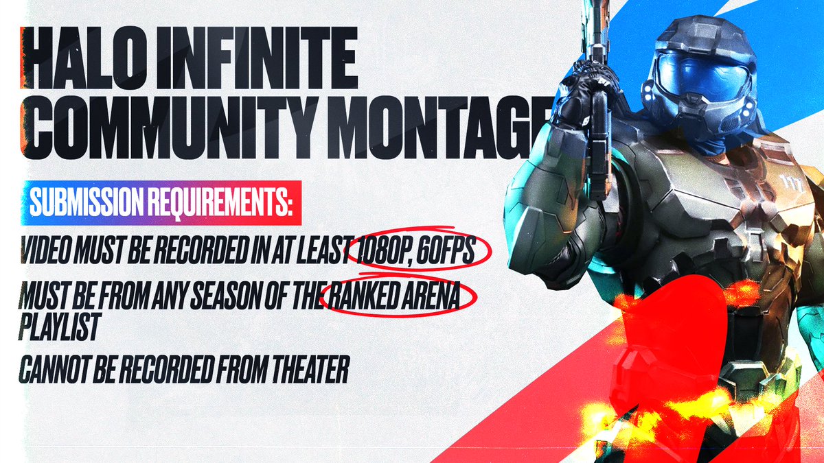 Xander (@xander_edits) on Twitter photo 📢 I'm building a community-driven montage that showcases top-tier plays from the Halo: Infinite RANKED ARENA playlist — and I want YOU to be part of it!
The best submissions will be featured alongside HCS highlights!
SUBMIT CLIPS TO
📧XandersCommunityMontage@gmail.com 📢 I'm building a community-driven montage that showcases top-tier plays from the Halo: Infinite RANKED ARENA playlist — and I want YOU to be part of it!
The best submissions will be featured alongside HCS highlights!
SUBMIT CLIPS TO
📧XandersCommunityMontage@gmail.com