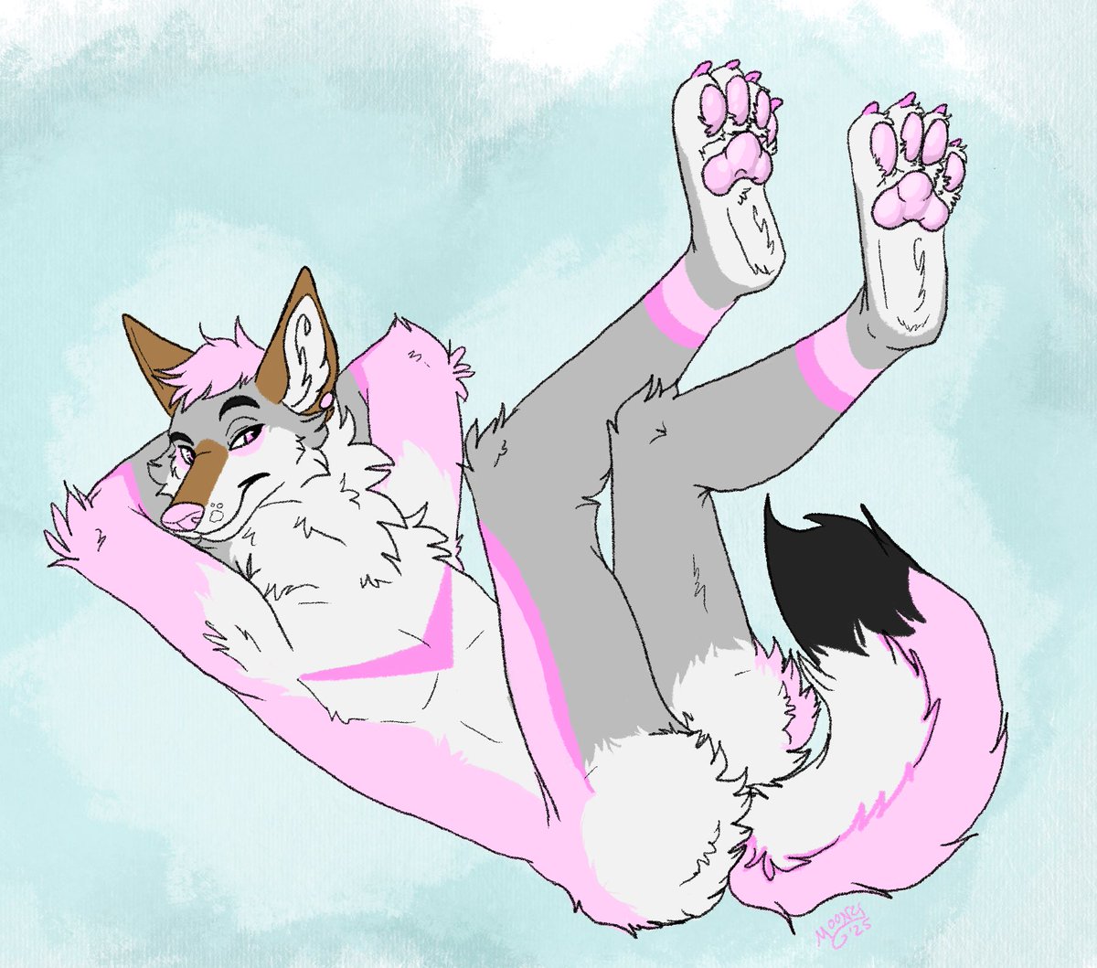 See something you like?

Just kidding, I know what you're looking at! ;3

My first piece of paw art yippee!

<a href="/sp/">sp</a> made my boy look so handsome! Moony is lovely and was even willing to do something new for me with this piece, so please show some love! 🩷