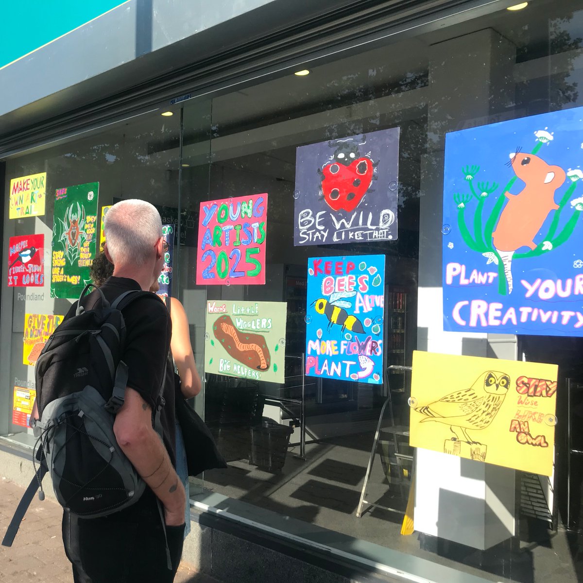 Ideaspace3's tweet image. Leytonstone, Our Children's Arts Trail is starting to pop up! Local primary school children in yrs 4 & 5 created amazing art, inspired by @BobandRoberta's brief. Catch a peek now at Poundland & St. John's Church, The full "Make Your Own Arts Trail" runs from July 5th-13th