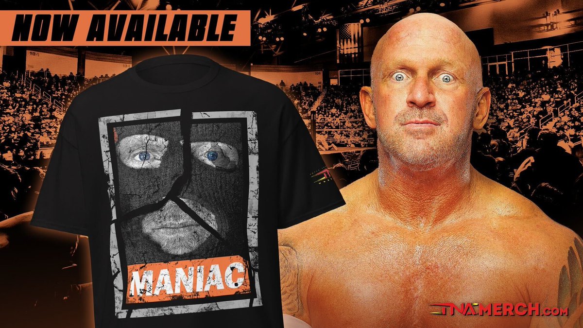 TNA Wrestling (@thisistna) on Twitter photo The <a href="/TheEricYoung/">Eric Young</a> "Maniac" T-Shirt is available now on TNAMerch.com!
HERE: tnamerch.com/collections/neโฆ The <a href="/TheEricYoung/">Eric Young</a> "Maniac" T-Shirt is available now on TNAMerch.com!
HERE: tnamerch.com/collections/neโฆ