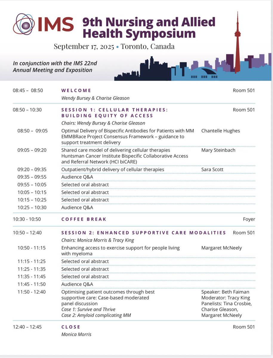 Tracy King (@mmkingt) on Twitter photo Encourage nursing/allied health to attend/participate and build #supportivecare #mm knowledge <a href="/mmamynurse/">Monica Morris</a> <a href="/Bethfaiman/">Beth Faiman PhD</a> Encourage nursing/allied health to attend/participate and build #supportivecare #mm knowledge <a href="/mmamynurse/">Monica Morris</a> <a href="/Bethfaiman/">Beth Faiman PhD</a>