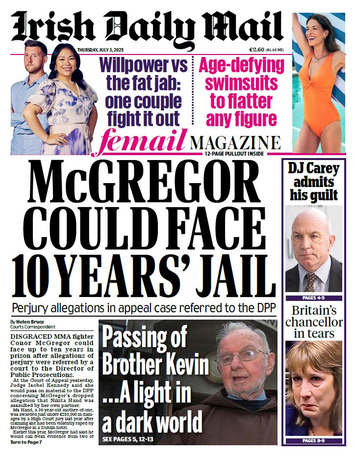 irishdailymail's tweet image. It's Thursday, so don't miss your jam-packed Irish Daily Mail!