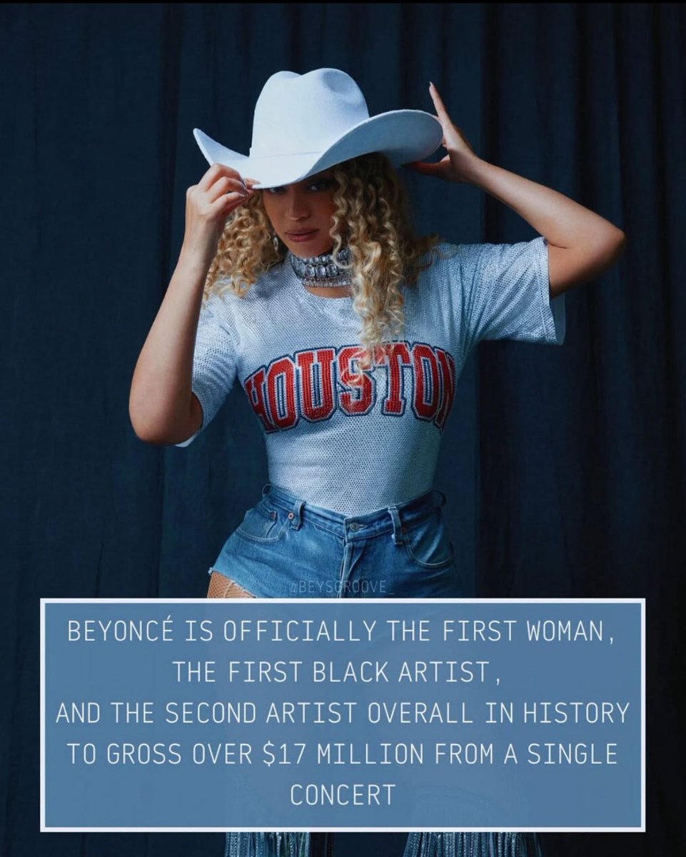 For the record &amp; the Spotify community, It takes approximately 4.25 billion streams at $0.004 per stream to earn $17 million from one song. While Beyoncé earned 17M in ONE night. 

I see why they’re ALWAYS mad. Our living legend ✨