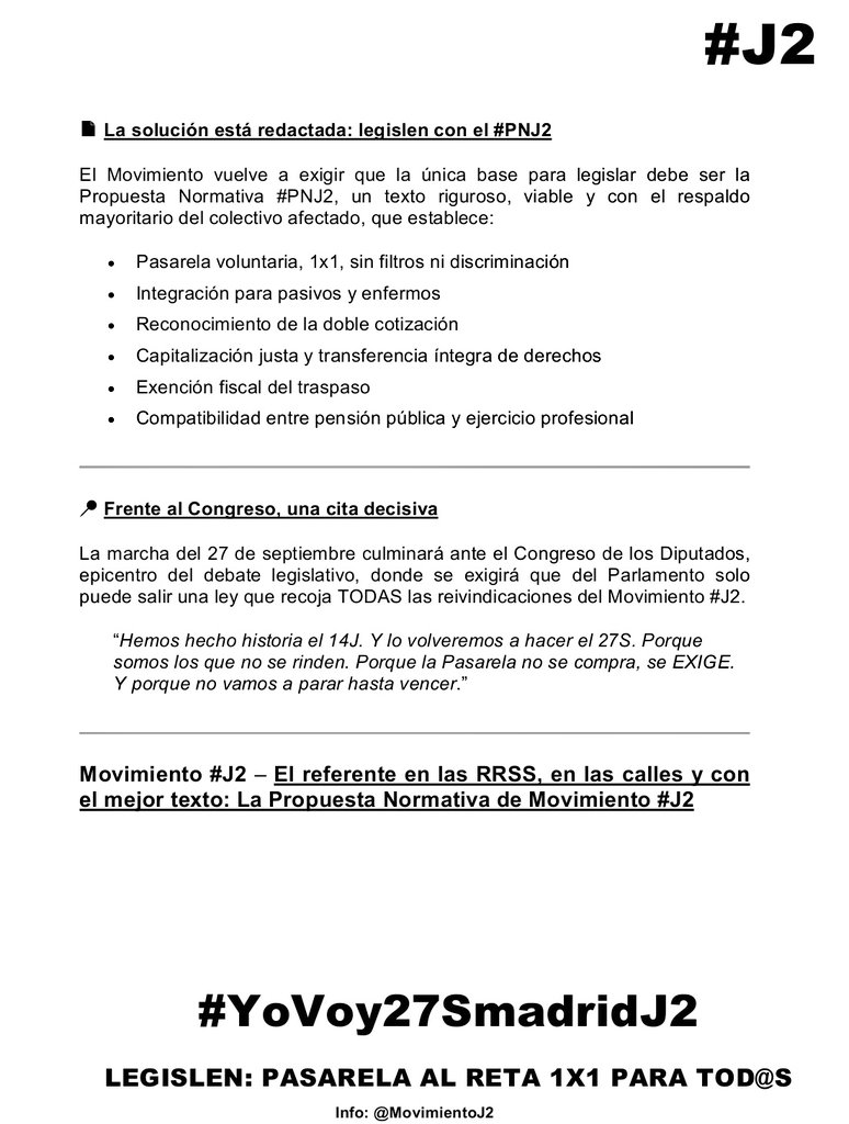 Parte 2 del Comunicado. 
#YoVoy27SMadridJ2