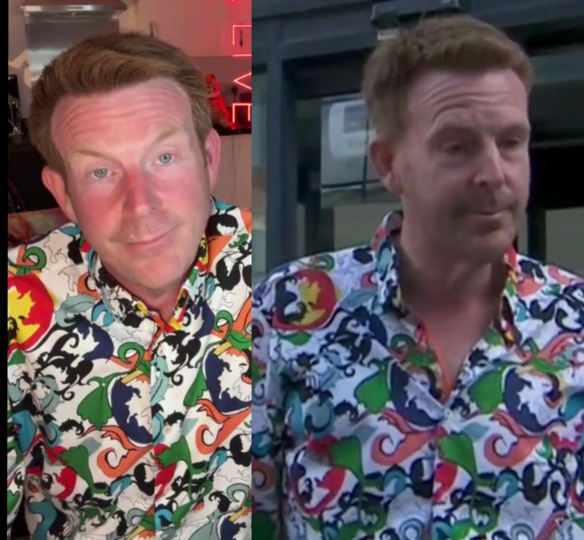 mvpnrs's tweet photo. Alex Belfield is wearing the same T-shirt from 2022!! LMAO! https://t.co/se7knH8s8r