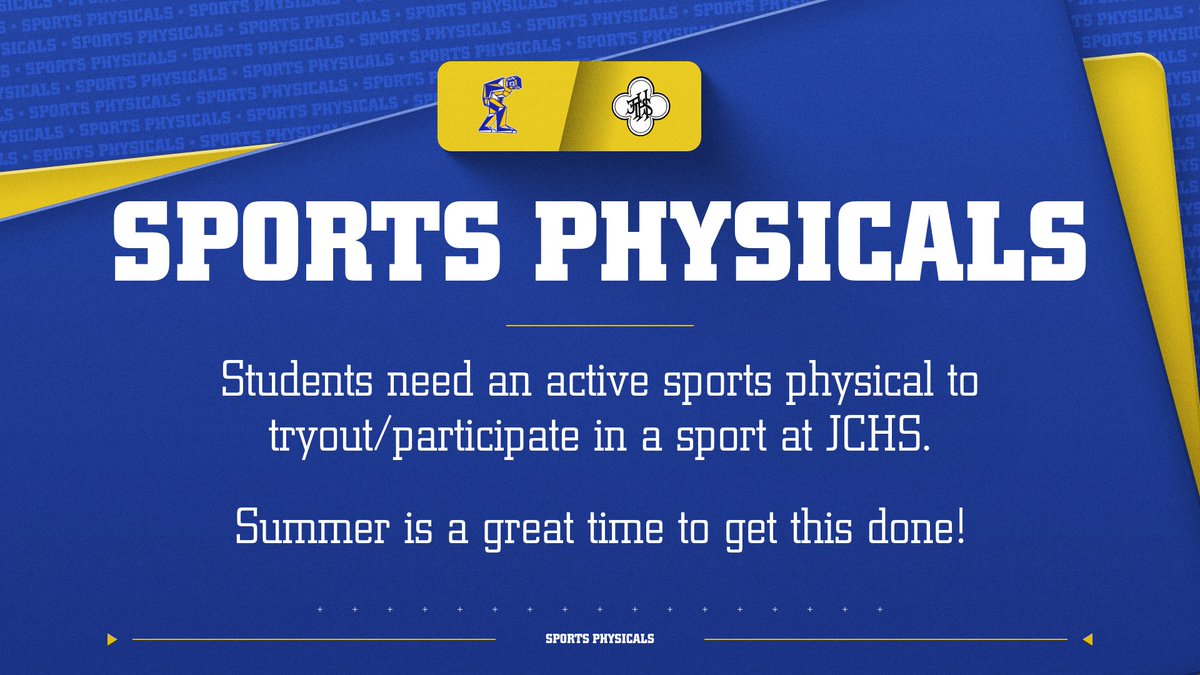 Make sure you are ready for fall tryouts! 

All students need an up-to-date sports physical in order to participate.