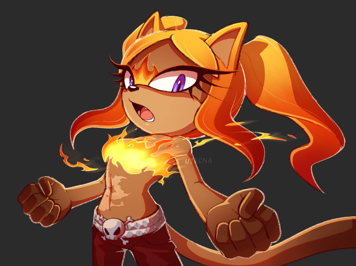 UTECNA's tweet image. 🔥 Revenge for @/C0LDALC0H0L on ArtFight, Ember the Sandcat! A firery kitty!

 #ArtFight #ArtFight2025 #ArtFightRevenge #ArtFightTeamCrystals