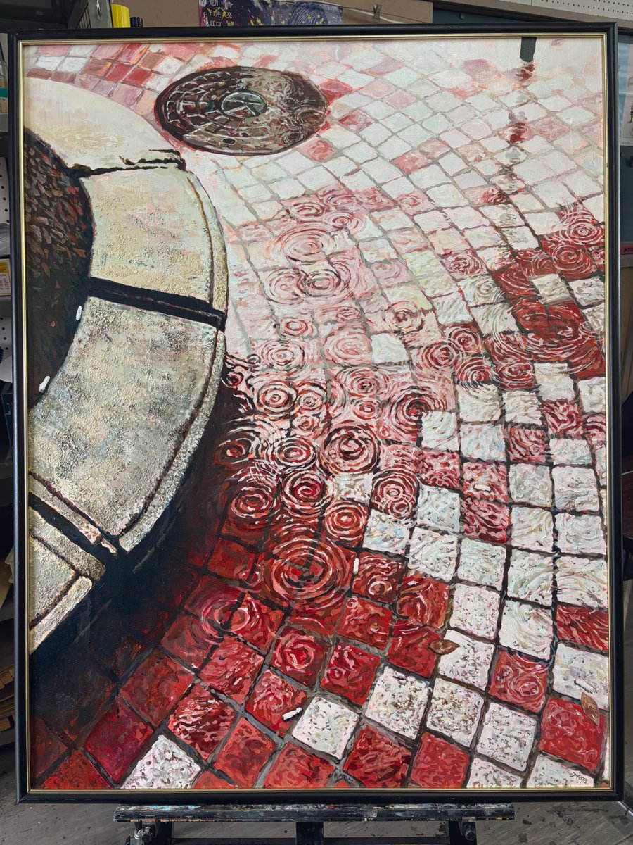 BkMoto's tweet photo. 『 雨音 』
油彩、キャンバス　2018年
#雨　#油絵　#oilpainting https://t.co/zuqhLO0bPP