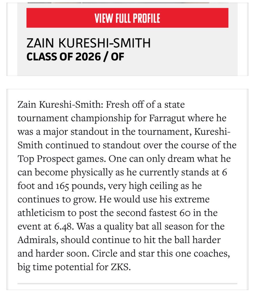 Zain Kureshi-Smith (@kureshi_smith) on Twitter photo Thankful and Blessed for the mention and positive write-up!
<a href="/PrepBaseballTN/">Prep Baseball Tennessee</a>
<a href="/_HuntMartin/">Hunter Martin</a>
Thank you for the invite, allowing us the opportunity to showcase our skills.
<a href="/AdmiralGameday/">Farragut Baseball</a>
<a href="/SimcoxSlim/">Larry Simcox</a>
<a href="/tnballplayers/">Tennessee Baseball Network</a>
<a href="/TBCAorg/">Tennessee Baseball Coaches Association</a>
<a href="/coachtatefhs20/">jack tate</a>
prepbaseballreport.com/news/TN/tennes… Thankful and Blessed for the mention and positive write-up!
<a href="/PrepBaseballTN/">Prep Baseball Tennessee</a>
<a href="/_HuntMartin/">Hunter Martin</a>
Thank you for the invite, allowing us the opportunity to showcase our skills.
<a href="/AdmiralGameday/">Farragut Baseball</a>
<a href="/SimcoxSlim/">Larry Simcox</a>
<a href="/tnballplayers/">Tennessee Baseball Network</a>
<a href="/TBCAorg/">Tennessee Baseball Coaches Association</a>
<a href="/coachtatefhs20/">jack tate</a>
prepbaseballreport.com/news/TN/tennes…