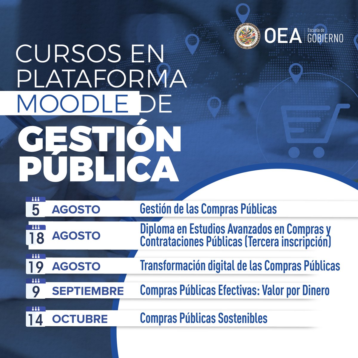 📢¡Inscripciones abiertas!
Capacítate en #ComprasPúblicas con opciones que abarcan desde lo básico hasta enfoques avanzados e innovadores.
💻 Modalidad virtual en plataforma MOODLE
🗓️ Inician en agosto, septiembre y octubre
🌐 Info: oas.org/es/sap/dgpe/es…