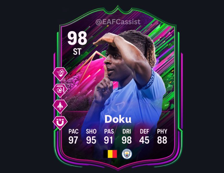 🚨 BROKEN DOKU 🇧🇪 INCOMING 

• ✅ Official stats 
• ✅ Official PS+ 

Absolutely Ridiculous 🔥