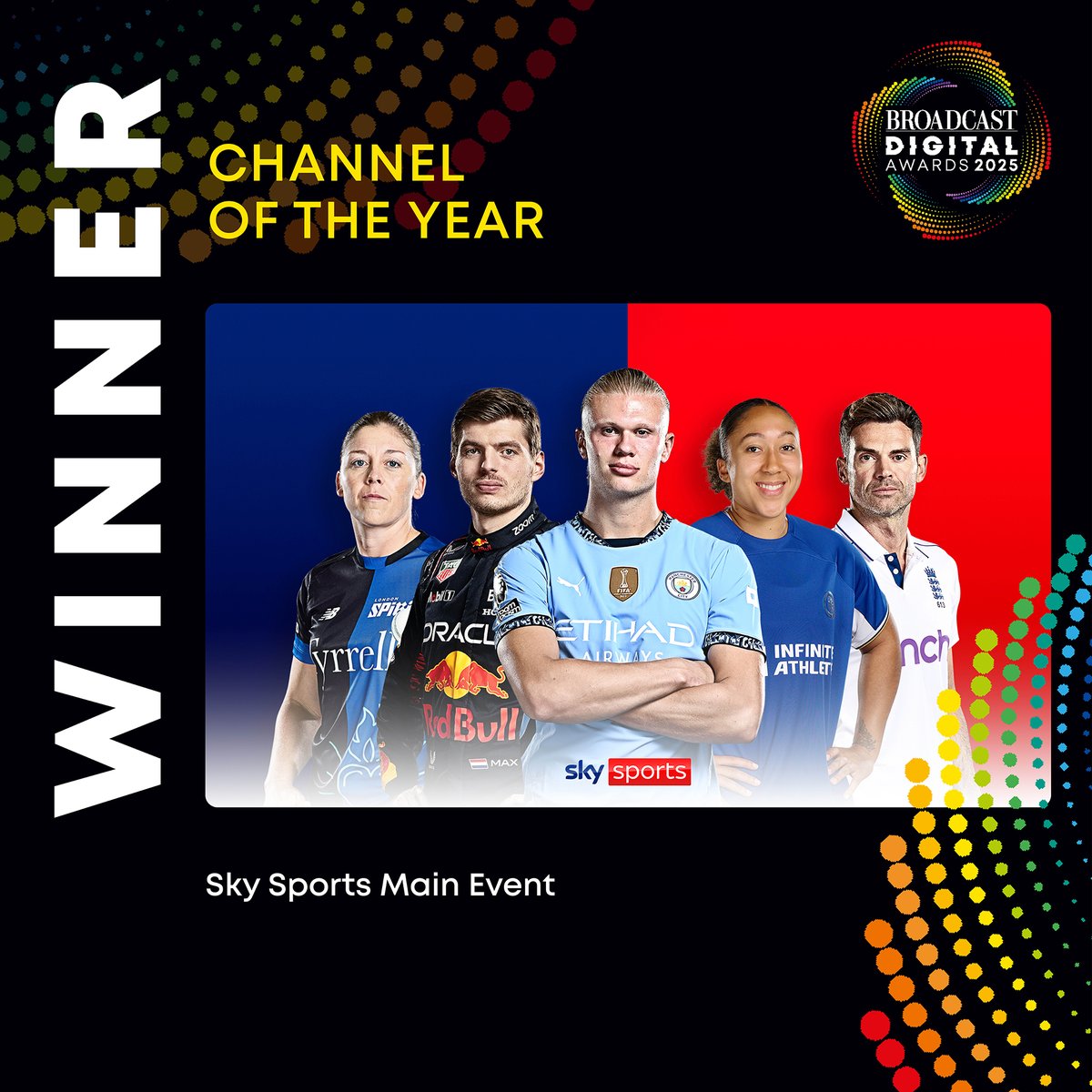 Broadcast Digital Awards (@broaddigiawards) on Twitter photo Onto the final award of the night, Channel of the Year! And the winner is: <a href="/SkySports/">Sky Sports</a> Main Event #BDA2025 Onto the final award of the night, Channel of the Year! And the winner is: <a href="/SkySports/">Sky Sports</a> Main Event #BDA2025