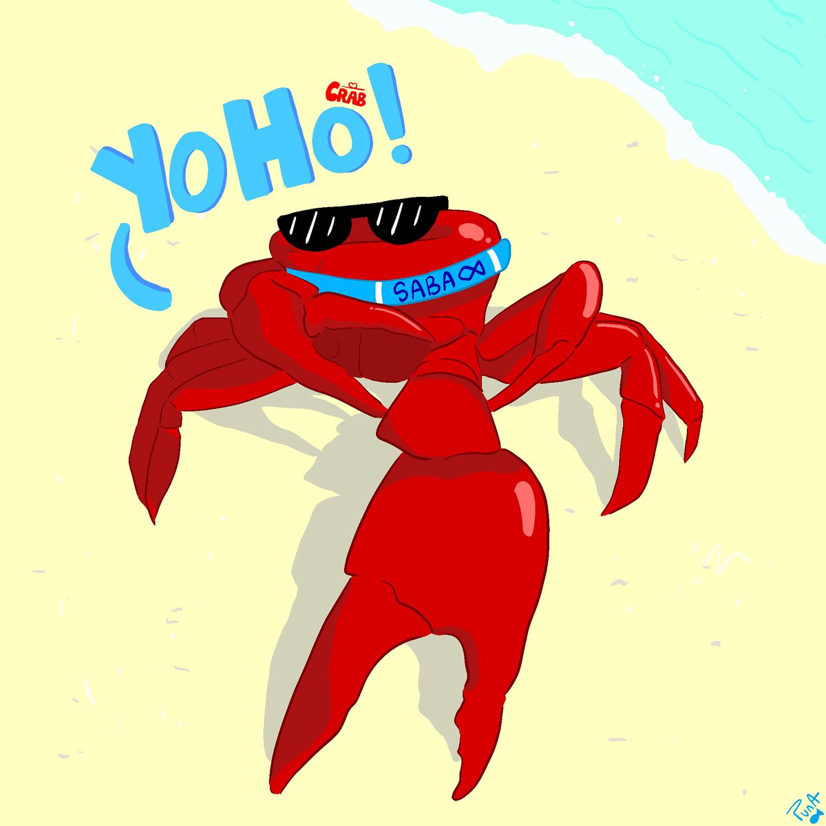 Tuna_Mayoooooo_'s tweet photo. YoHo! CRABB! 🦀🔥
#sabart #samekosaba https://t.co/VtsG3zLwBf