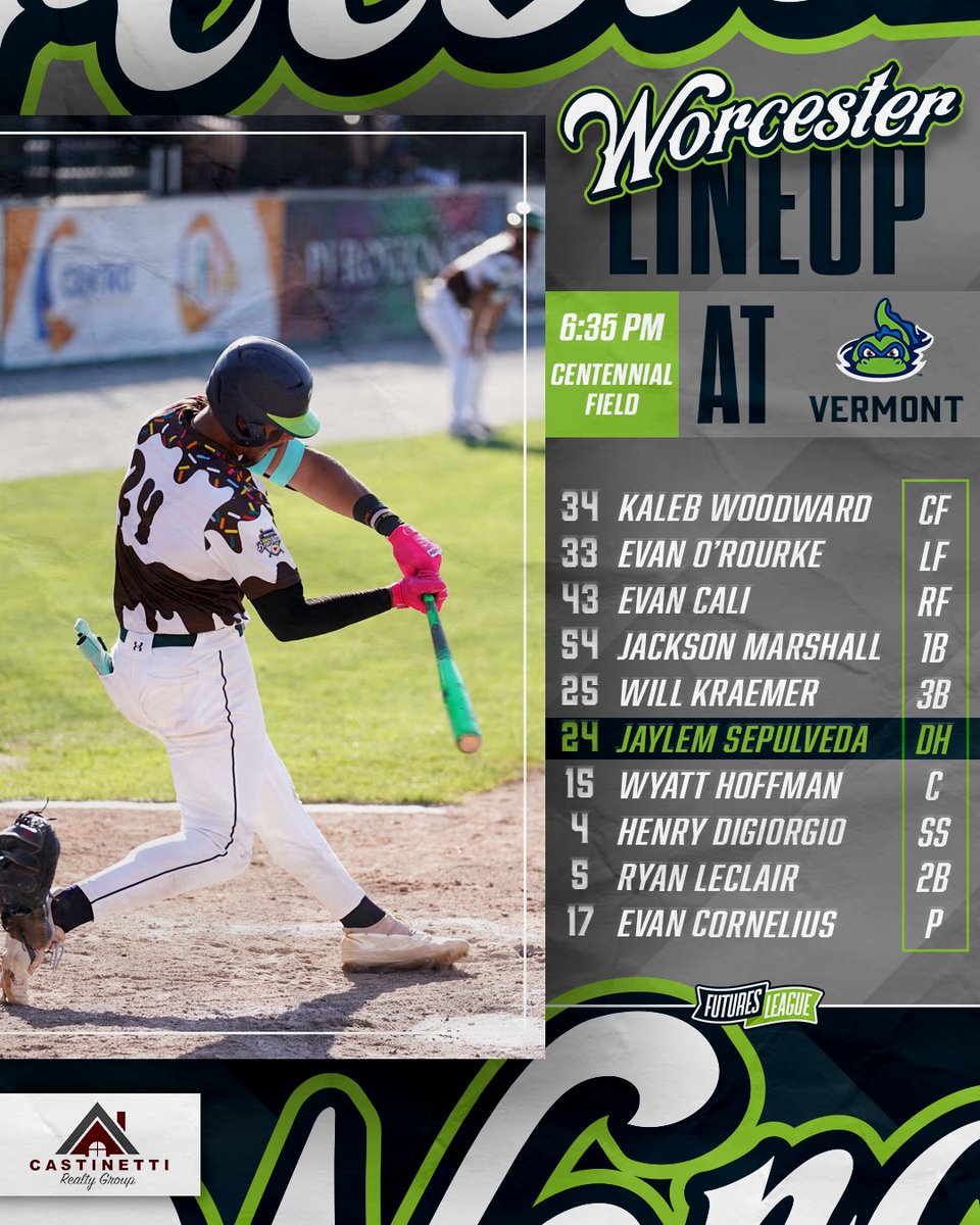 Worcester Bravehearts💚⚾ (@woobaseball) on Twitter photo We're ready to take on the Water Goblins once again after last night's W!
📍 Centennial Field
🆚 Vermont Lakemonsters
🕑 6:35 PM First Pitch
📊 baseball.pointstreak.com/gamelive/?game…
📺 FCBL Network We're ready to take on the Water Goblins once again after last night's W!
📍 Centennial Field
🆚 Vermont Lakemonsters
🕑 6:35 PM First Pitch
📊 baseball.pointstreak.com/gamelive/?game…
📺 FCBL Network