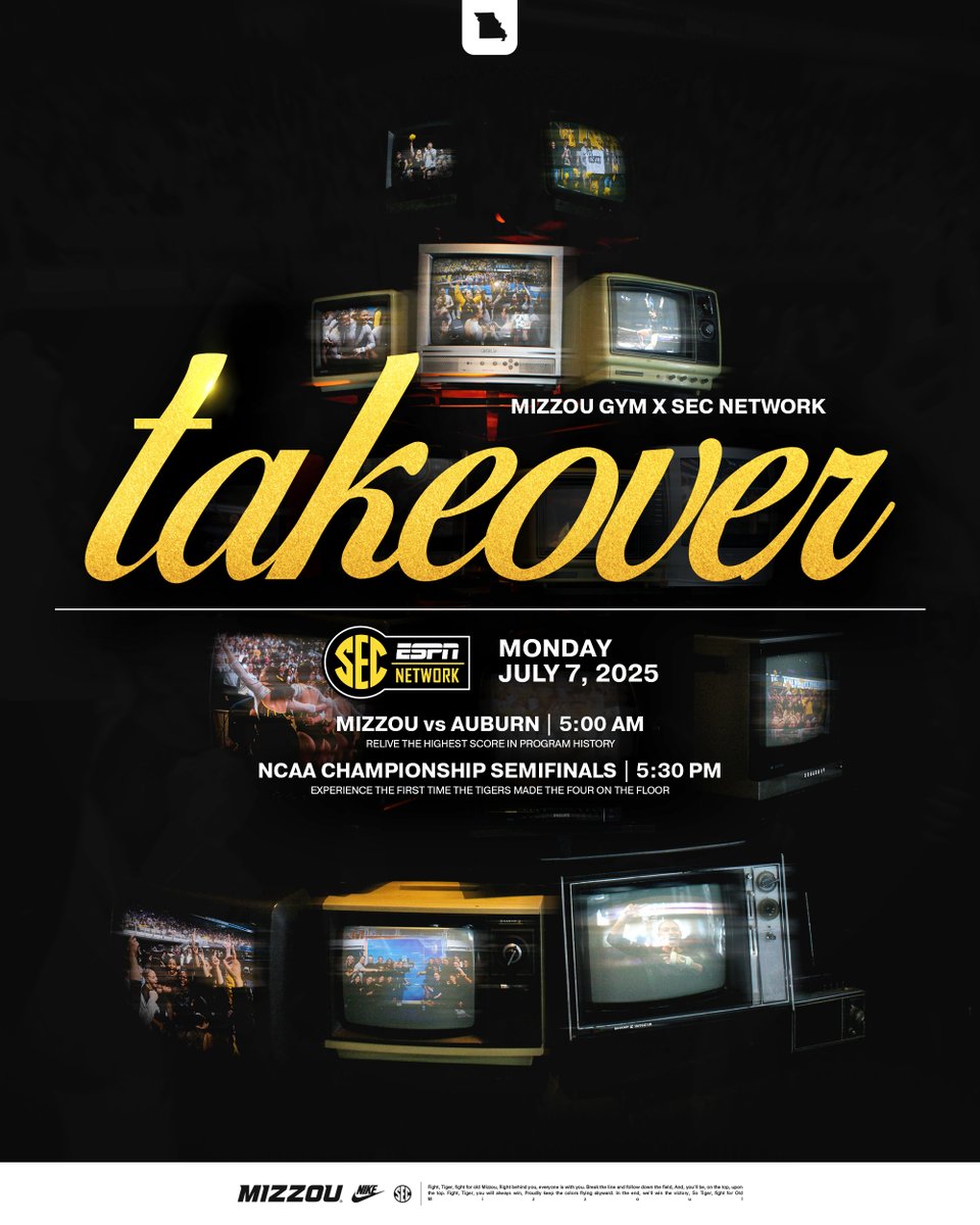 It's a Tiger takeover on Monday 🙂‍↕️ 

#MIZ 🐯