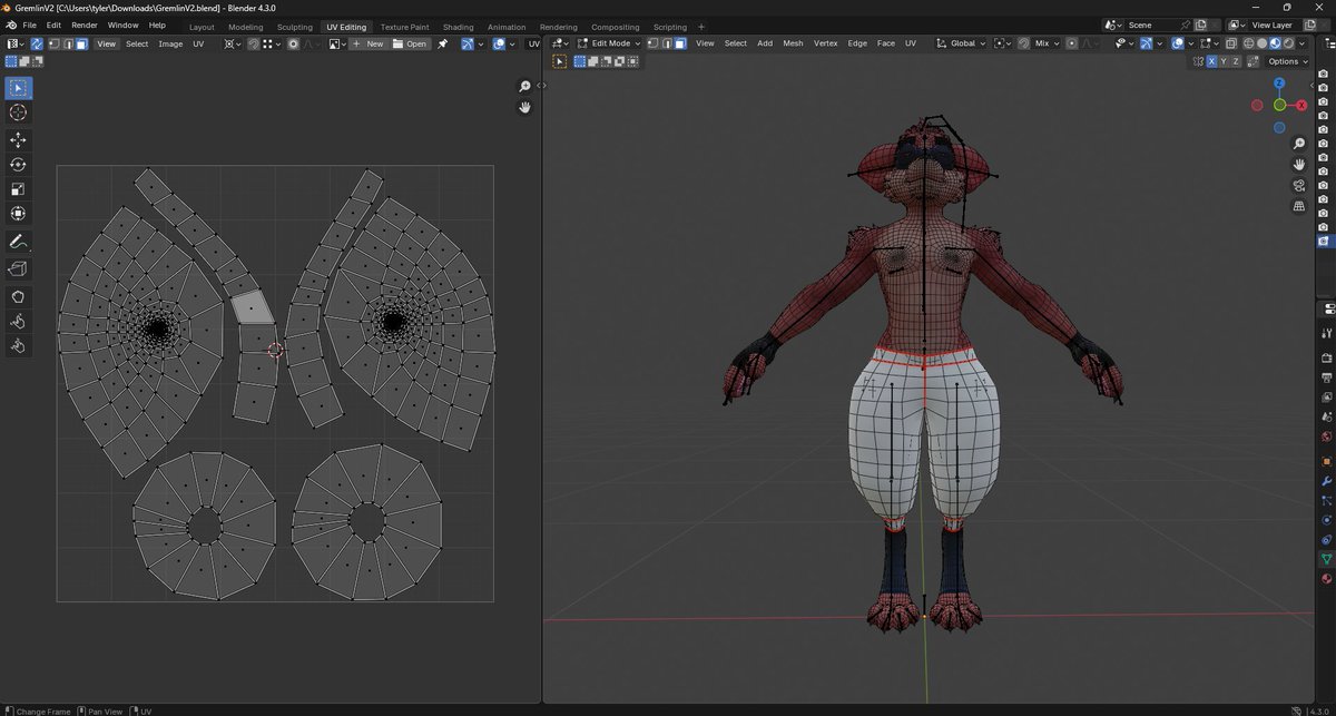 ControlFangs's tweet image. Making some pants for the gremlin hopefully will be done soon