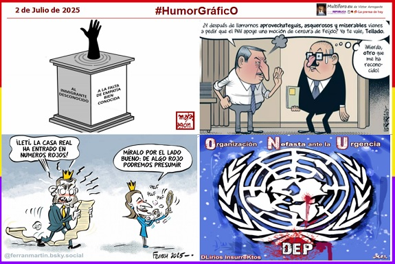 caval100's tweet photo. #HumorGráficO
@malagonhumor @ferranmartin @JKALvellido @bernardovergara.bsky.social
#2deJulio #ViolenciaDeGénero #RecordeEmpleo #ColapsoT4Barrajas #OTANNoBasesFuera #7291Ayuso #TrumpEEUU #IsraelGenocida #Irán #Gaza #Rusia #Ucrania #NoALaGuerra .
https://t.co/TBGRdgeF0o https://t.co/HHLIJVYuMN