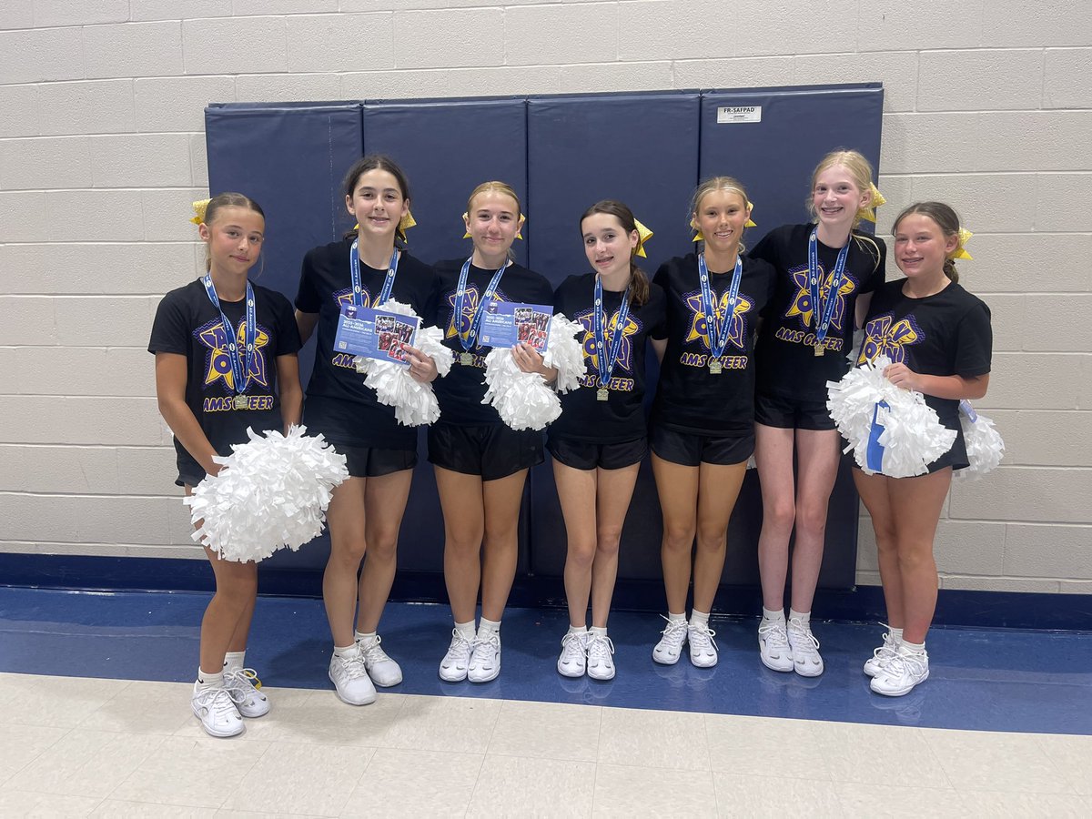 CheerleadingAms's tweet image. AMS awards from cheer camp All American & sprit award!! So proud of them!!!