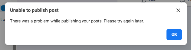 BossJeppTV's tweet photo. Meta Business Suite error. #Facebook https://t.co/YT1eGWxJOp