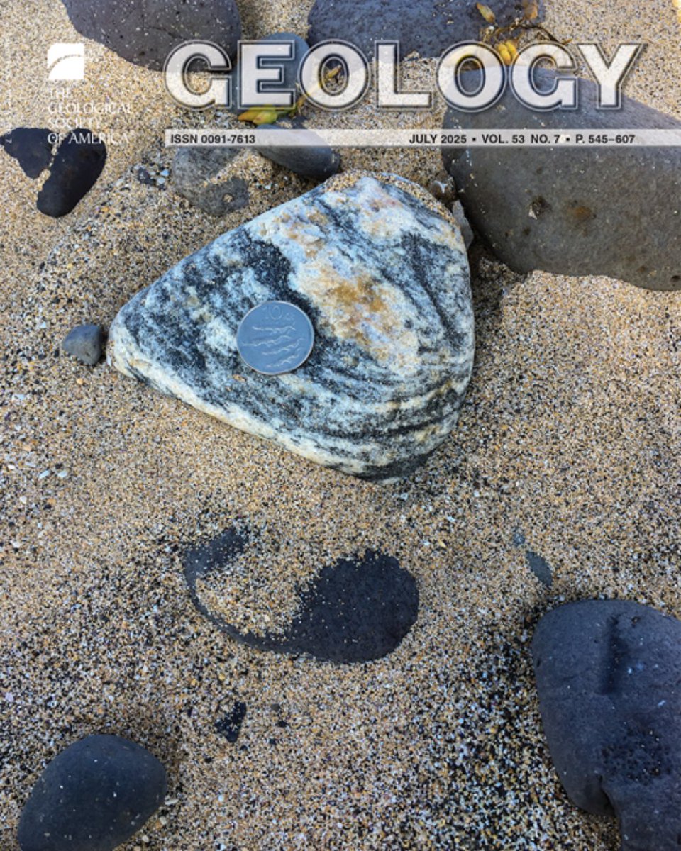 The July issue of #Geology is here! Explore a rapid anthropoclastic rock cycle, lunar soil &amp; crust from Apollo basin, and lithium pathways in an early Yellowstone hotspot caldera.

Read now: geosociety.co/4lCxkdO
#GSAPubs