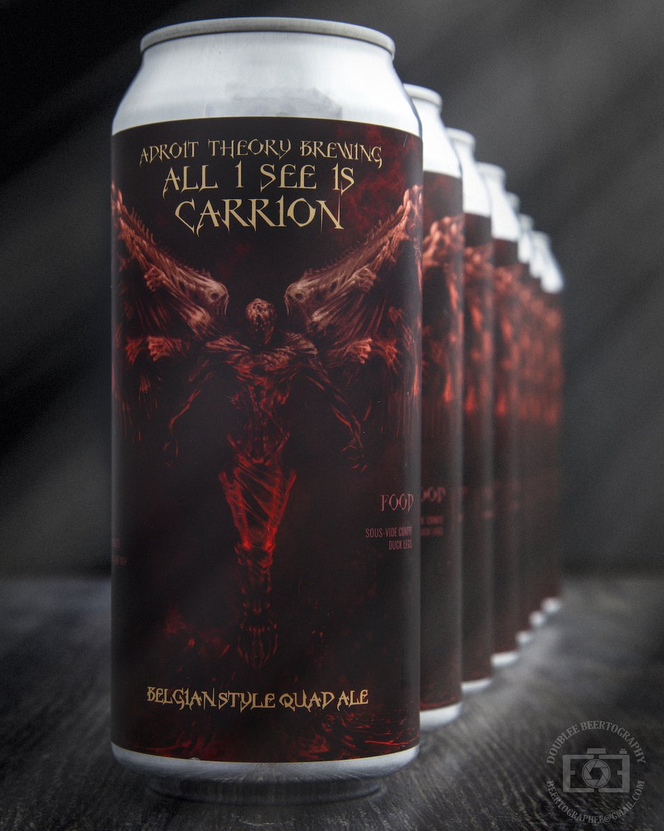 So sad. We are down to the last 2 cases of this one...

• All I See is Carrion - Belgian Quad

For those that aren't familiar, this nearly 12% behemoth has massive notes of stone fruit, combined with classic Belgian esters, and a subtle, boozy kick.