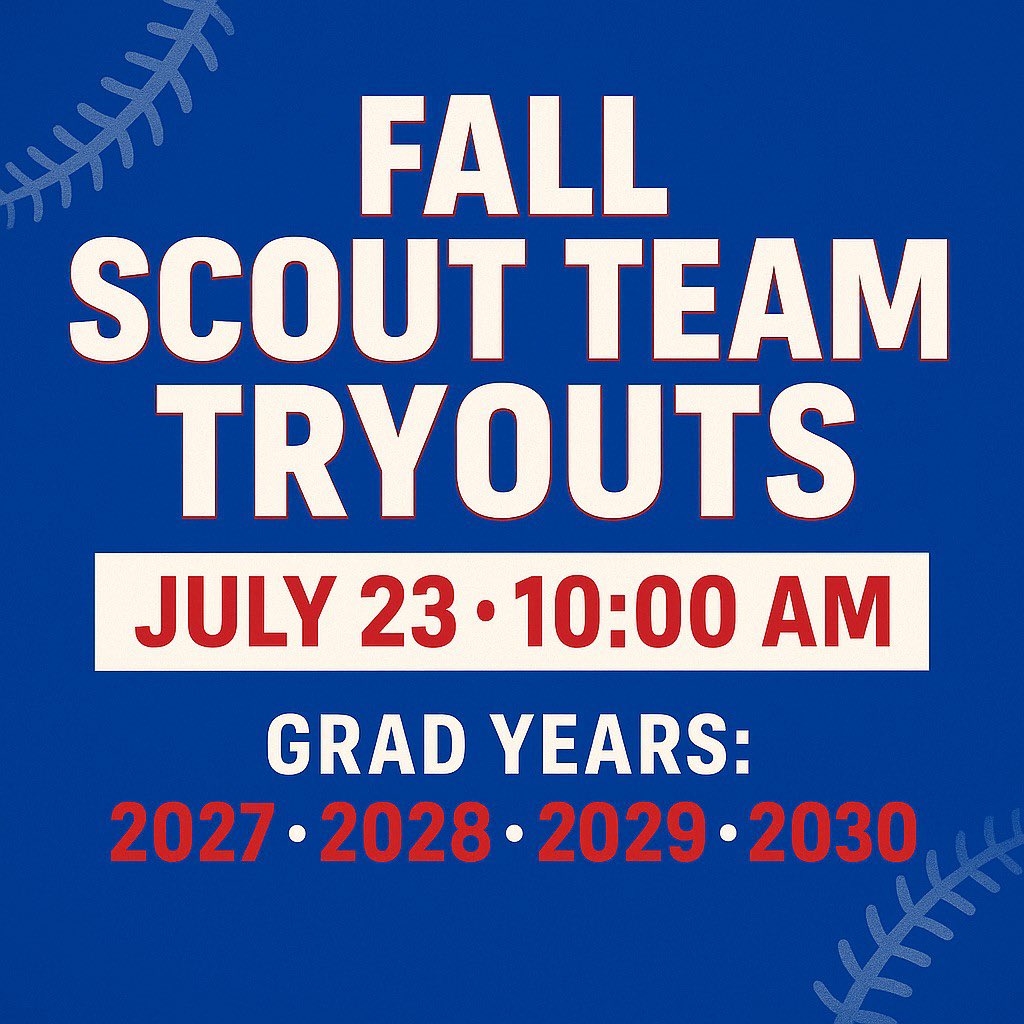 Southern Baseball Academy (@south_base_acad) on Twitter photo Two big announcements! First Fall tryouts are starting up July 23 at 10am. Email robhege13@gmail.com for information or to sign up. Signup link will be available Thursday. And on Friday we have an even bigger announcement for the 2026 and 2027 classes! Two big announcements! First Fall tryouts are starting up July 23 at 10am. Email robhege13@gmail.com for information or to sign up. Signup link will be available Thursday. And on Friday we have an even bigger announcement for the 2026 and 2027 classes!