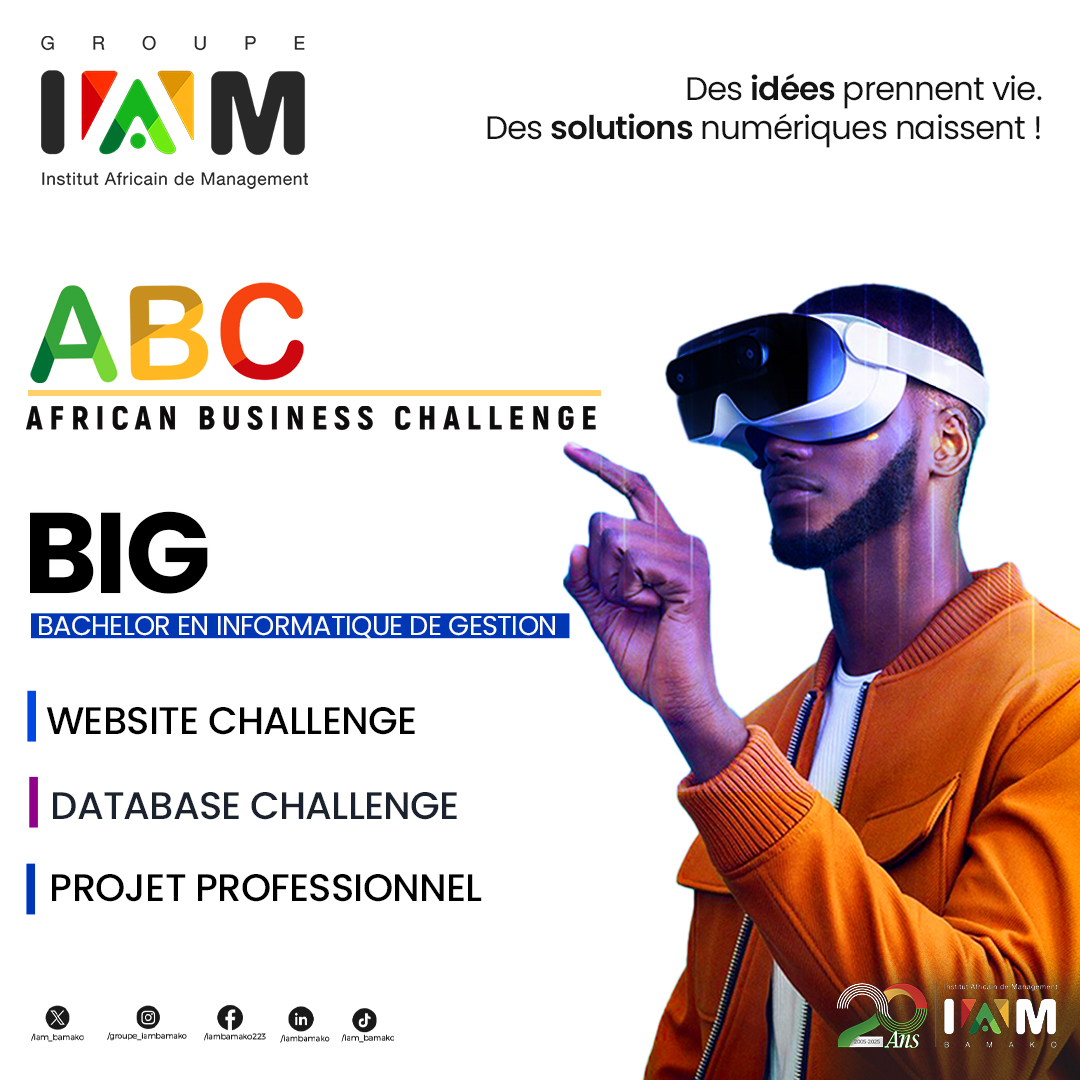 iam_bamako's tweet image. À l&apos;IAM, chaque étape de la formation prépare au monde professionnel.
Nos étudiants de licence abordent une phase décisive de leur parcours : les African Business Challenges.
Bon courage à toutes et à tous pour cette dernière ligne droite.
 ambamako223 #ABChallenge#excellence
