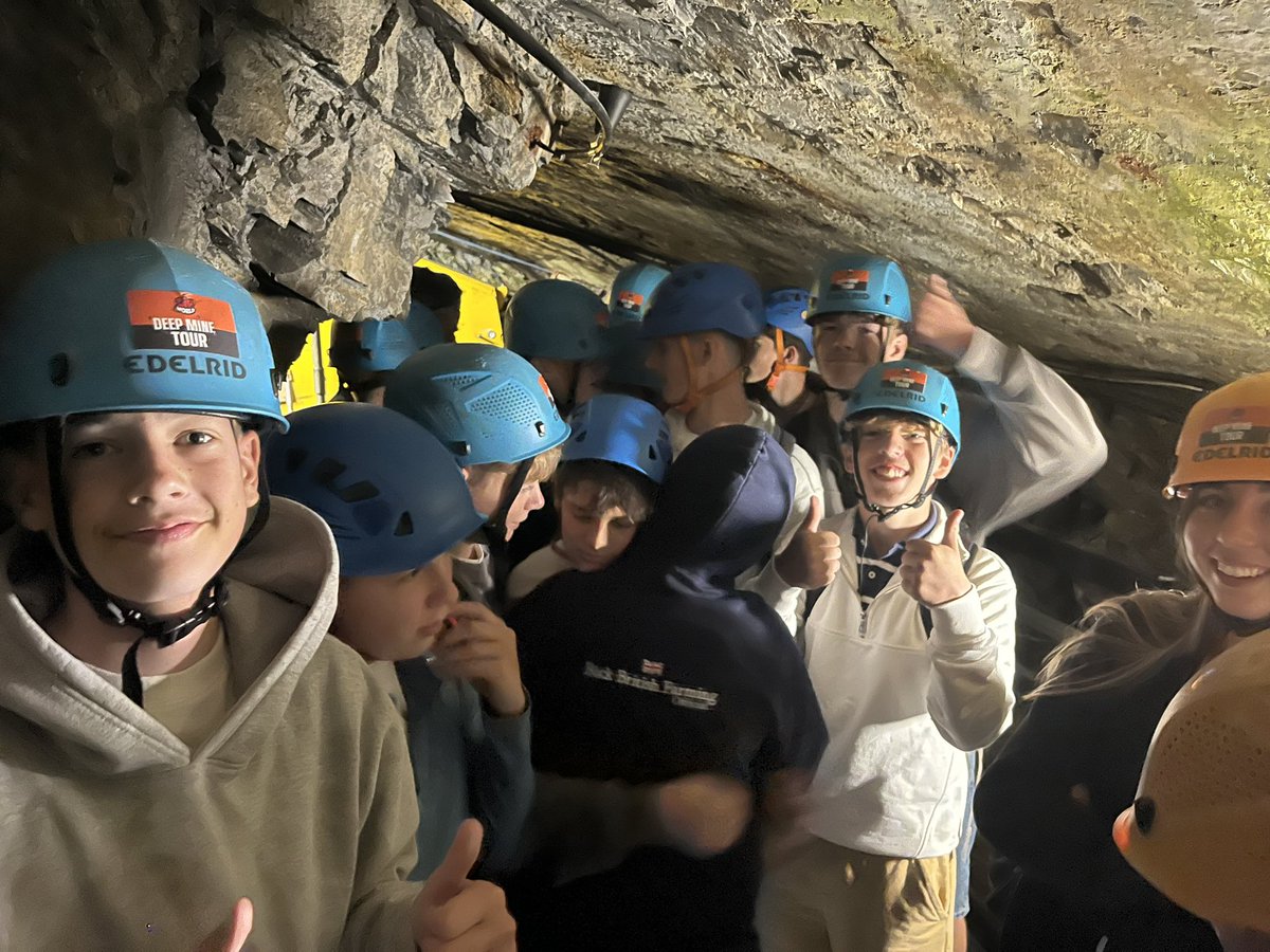 gordanoschooltr's tweet image. North Wales then went 500m underground for a deep mine tour of the slate mines. #justkeepdigging #heighho #TîmCymru