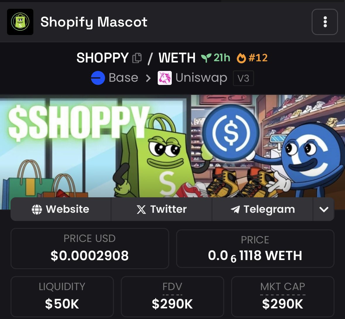 yourwifeETH's tweet photo. Just listened to $SHOPPY dev on @apedotstore spaces. They have already paid fast track for CMC.

Thinking back can’t name hardly any @base coins that have gotten CMC so early. 

These guys are serious.

@ShopifyMascot https://t.co/V3sBzQv1vq