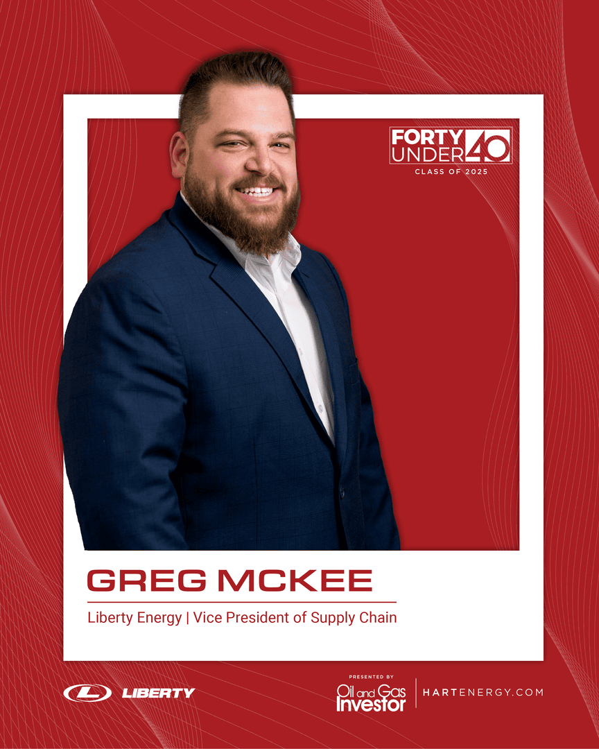 Congratulations to Liberty’s VP of Supply Chain, Greg McKee, for being named to Hart Energy's Forty Under 40 list for the class of 2025, presented by Oil and Gas Investor. This award recognizes rising talent helping to shape the future of the energy industry.

Greg’s proudest