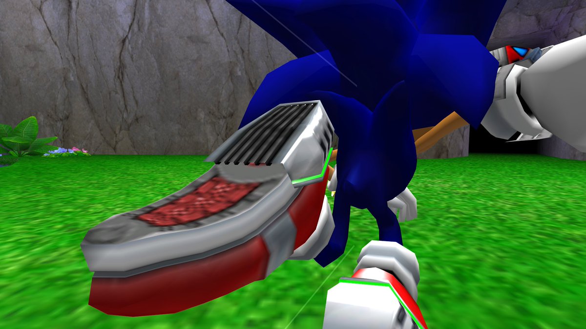 MentorDex's tweet image. Tweaked Classic Shoes, proper 3D Trial upgrade models, an option for red soles AND a cool glowing strip for the lightspeed upgrade that's yet another option?
NOW WE'RE TALKING!!!
Sonic gets one HELL of an upgrade with customisation for Dex's SA2 Tweaks 🔥