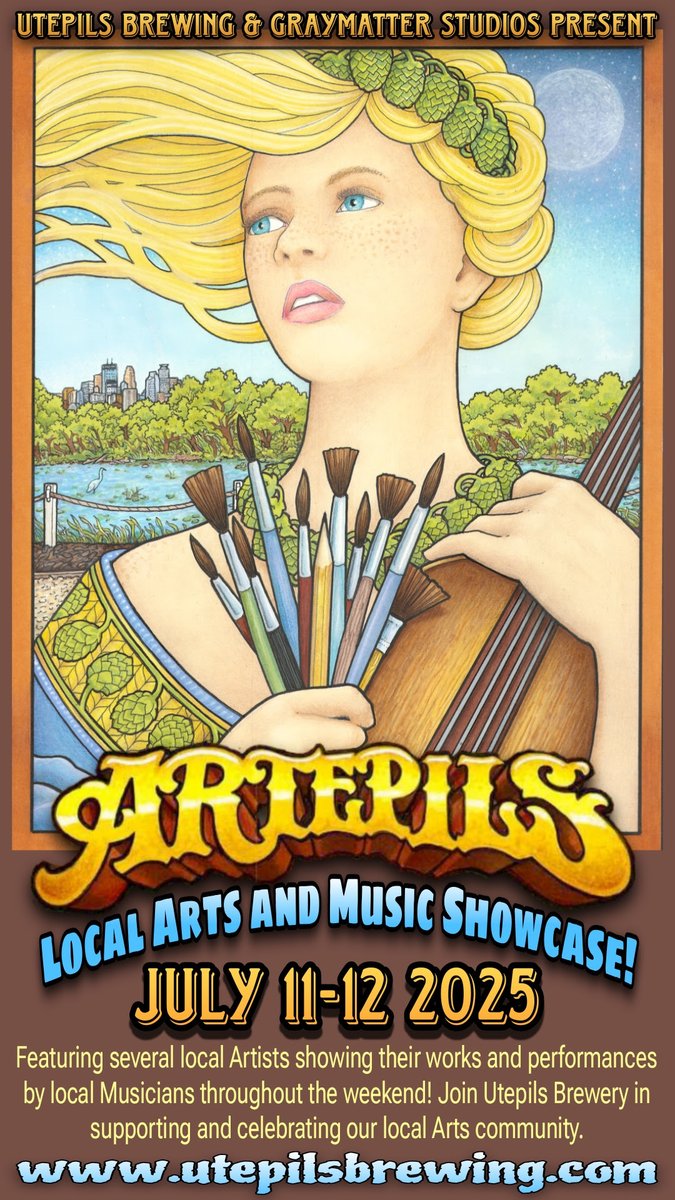 ELOUR (@elourmusic) on Twitter photo Look at this cool artwork for Artepils! Sponsored by <a href="/UtepilsBrewing/">Utepils Brewing Co.</a> and Graymatter Studios, and including a one hour set from ELOUR on Saturday July 12th, from 3pm - 4pm. Look at this cool artwork for Artepils! Sponsored by <a href="/UtepilsBrewing/">Utepils Brewing Co.</a> and Graymatter Studios, and including a one hour set from ELOUR on Saturday July 12th, from 3pm - 4pm.