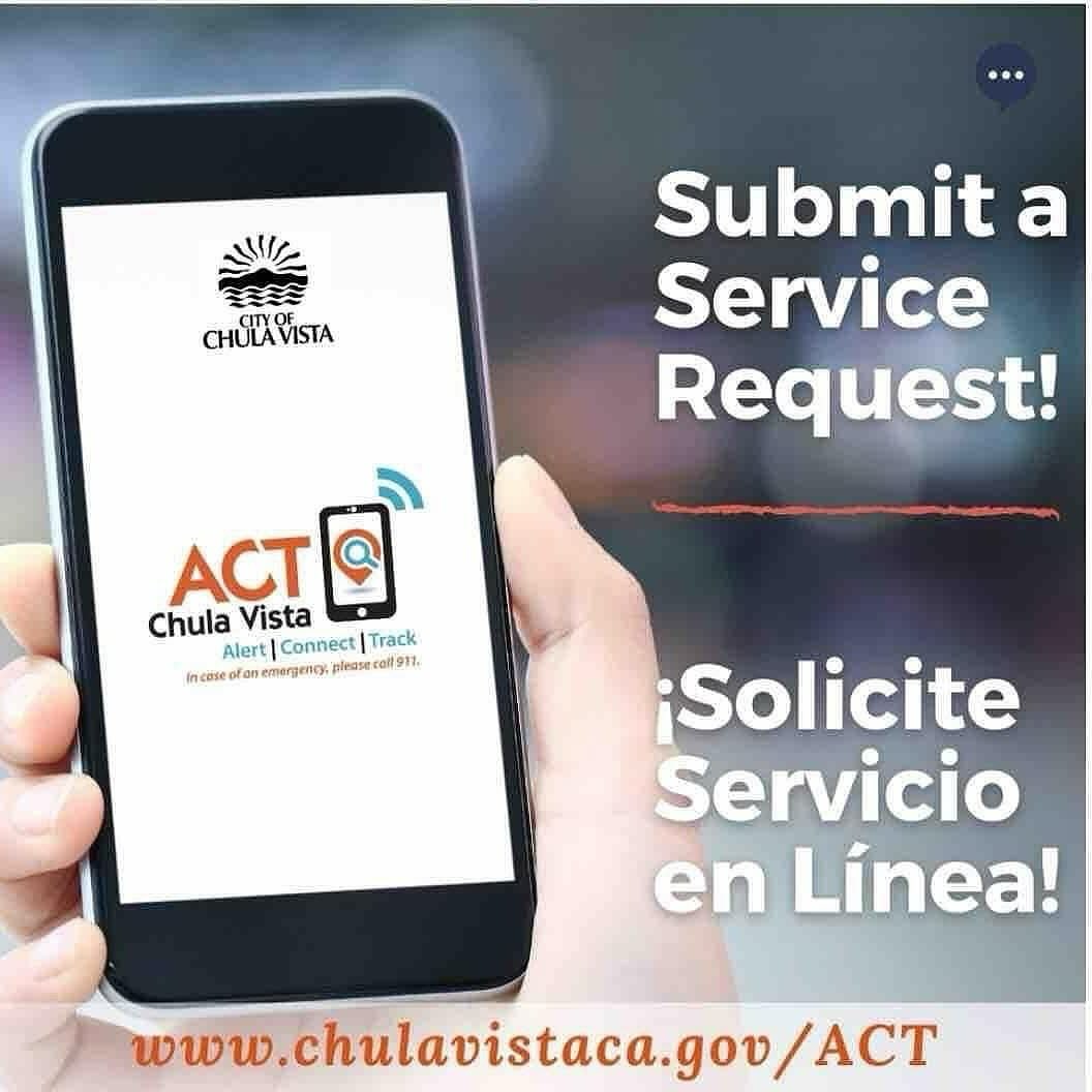 👉Use ACT #ChulaVista to report non-emergency issues like graffiti, pothole, code violations &amp; abandoned vehicle.
chulavistaca.gov/ACT